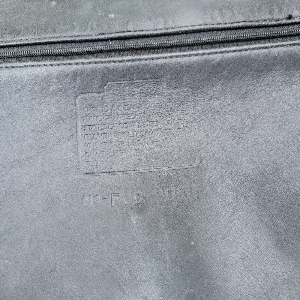 Vintage Coach 9058 Hobo Black Glovetanned Leather Zip Shoulder Bag‎ Daypack - Picture 5 of 8